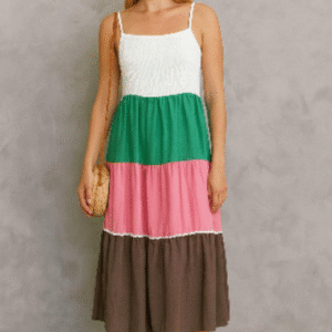 Vestido de Algodón Multicolor para Mujer