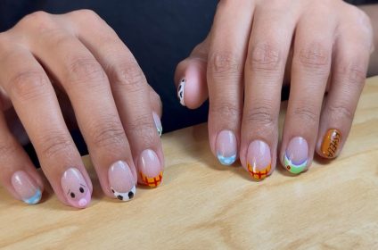 Nail art personalizado inspirado en personajes de Toy Story hecho en el salón The Beauty Bar en Utuado.